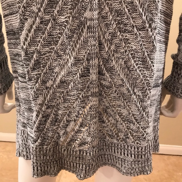 Leo Nicole Open Front Long Cardigan Sweater Womens Size Medium Grey - Picture 9 of 14